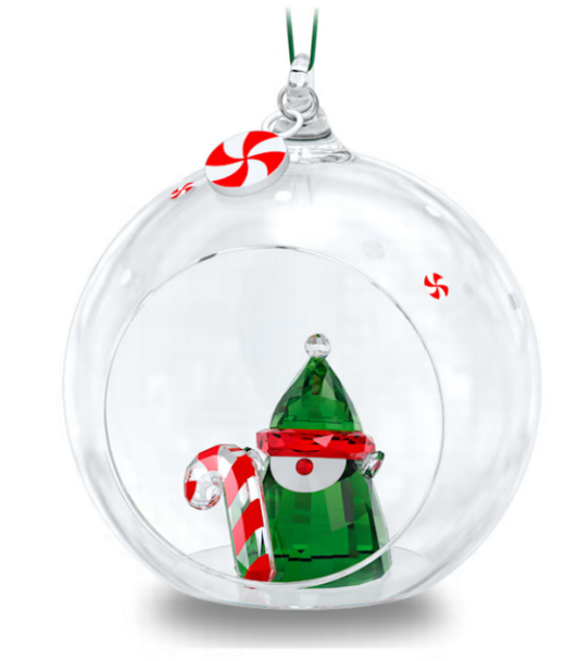 Swarovski Holiday Cheers Santa's Elf Ball Ornament