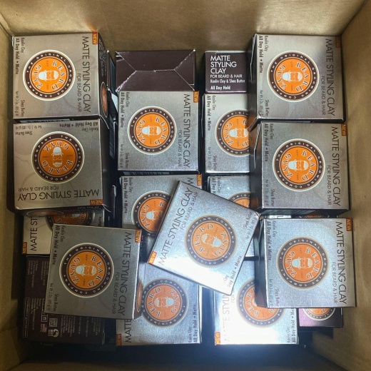 Beard Guyz The Original Grooming Company Est 1995 Matte Styling Clay For Beard & Hair 3Oz (55 Pcs Lot)