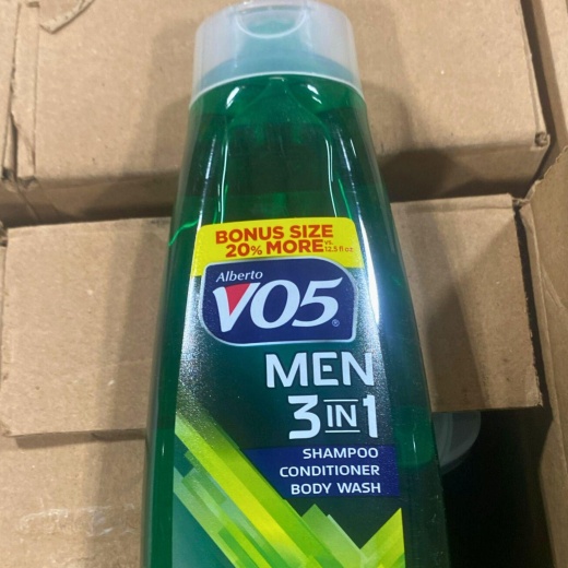 Alberto Vo5 Men 3 In 1 Shampoo , Conditioner & Body Wash Fresh Energy +5 Vitamins 15Oz (60 Pcs Lot)