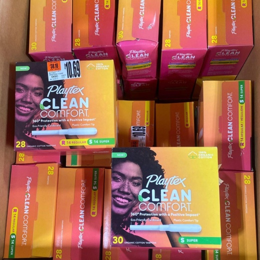 Playtex Clean Comfort 28 & 30 Tampons 360 Protection (45 Pcs Lot)
