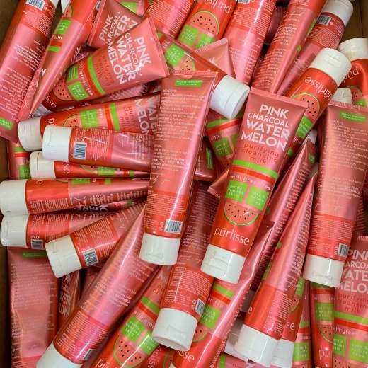 Purlisse Pink Charcoal + Watermelon Purifying Cleansing Milk 3.4Oz (55 Pcs Lot)