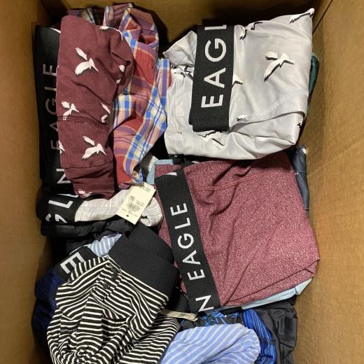Ae Men Undergarments Mix Includes Boxers & Briefs Assorted Styles & Sizes (100 Pcs Lot)