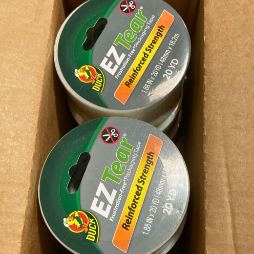 Duck Brand Ez Tear 1.88 In.X 20 Yd. White Colored Duct Tape (48 Pcs Lot)