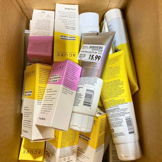 Acure Skincare Assorted Mix Includes Brightening Day Cream , Eye Cream , Exfoliator (25 Pcs Lot)