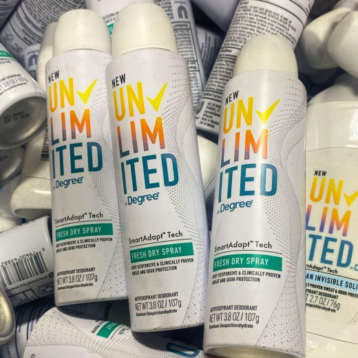 Unlimited By Degree Assorted Deodorant Spray & Bar (45 Pcs Lot)