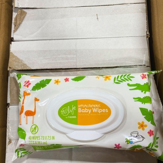 24/7 Life By 7-Eleven Hypoallergenic Baby Wipes (48 Pcs Lot)