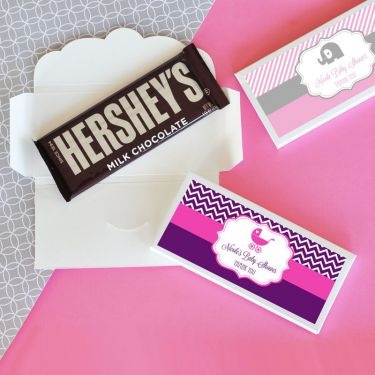 Personalized Mod Baby Silhouette Candy Wrapper Covers