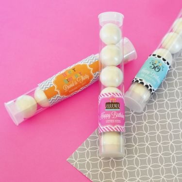 Personalized Birthday Candy Tubes
