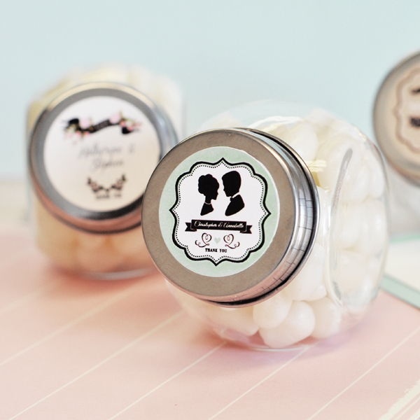 Vintage Wedding Personalized Candy Jars