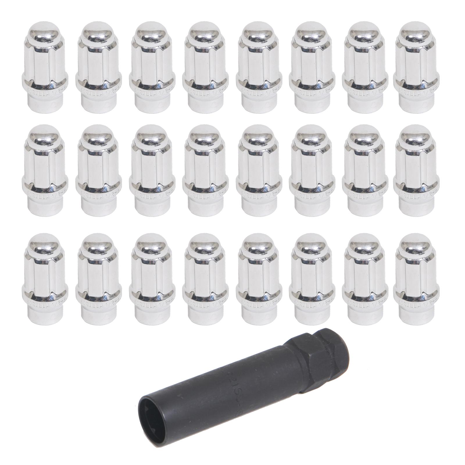 Gorilla 1/2 X 20 Et Small Diameter Spline Drive Lug Nut Kit 20 Lugs