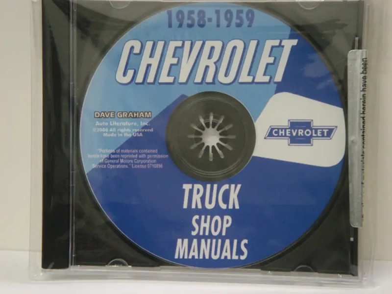1958-59 Chevy Truck Shop Manual On Cd