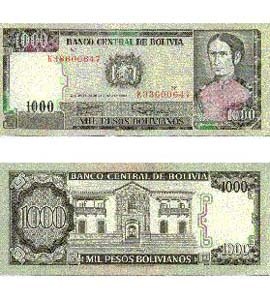 Bolivia P167(U) 1,000 Pesos Bolivianos