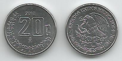 Mexico Km935(U) 20 Centavos