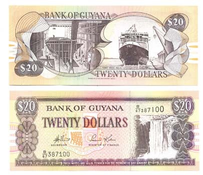 Guyana P30e(U) 20 Dollars