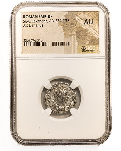 Roman Silver Denarius Of Alexander (Ad 222-235) Ngc(Au)