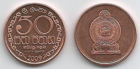 Sri Lanka Km135.2B(U) 50 Cents