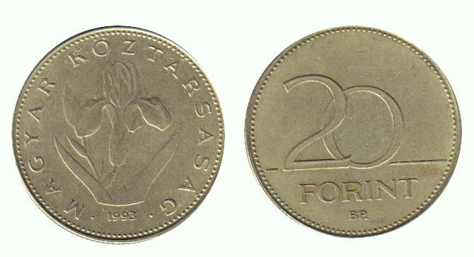 Hungary Km696(Vf-Xf) 20 Forint