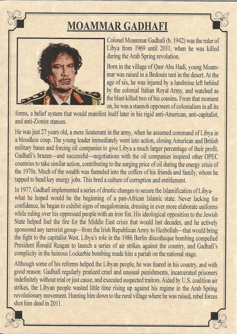 Libyan Dictator Moammar Gadhafi (Album)