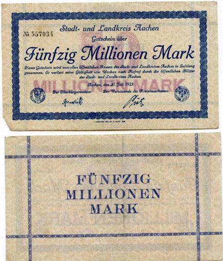 Germanyp1923-9(F-Au) 50 Millionen Mark