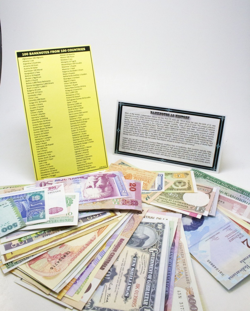 100 Different Banknotes From 100 Different Countries