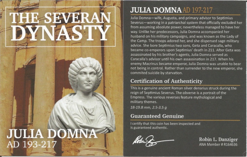 Roman Silver Denarius Of Julia Domna (Ad193-217) Ngc(Xf)