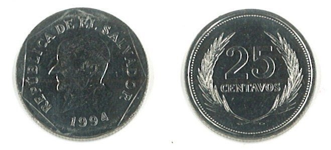 El Salvador Km157b(U) 25 Centavos
