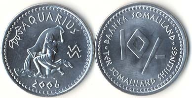 Somalilandkm7(U) 10 Shillings Aquarius