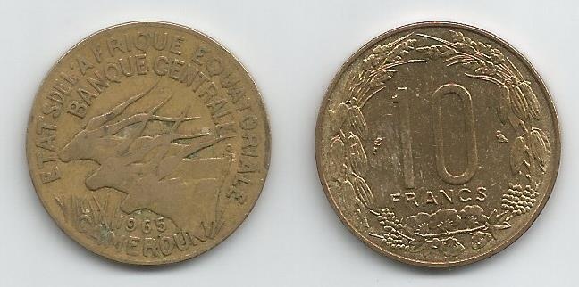 Equatorial African States Km2a(C) 10 Francs