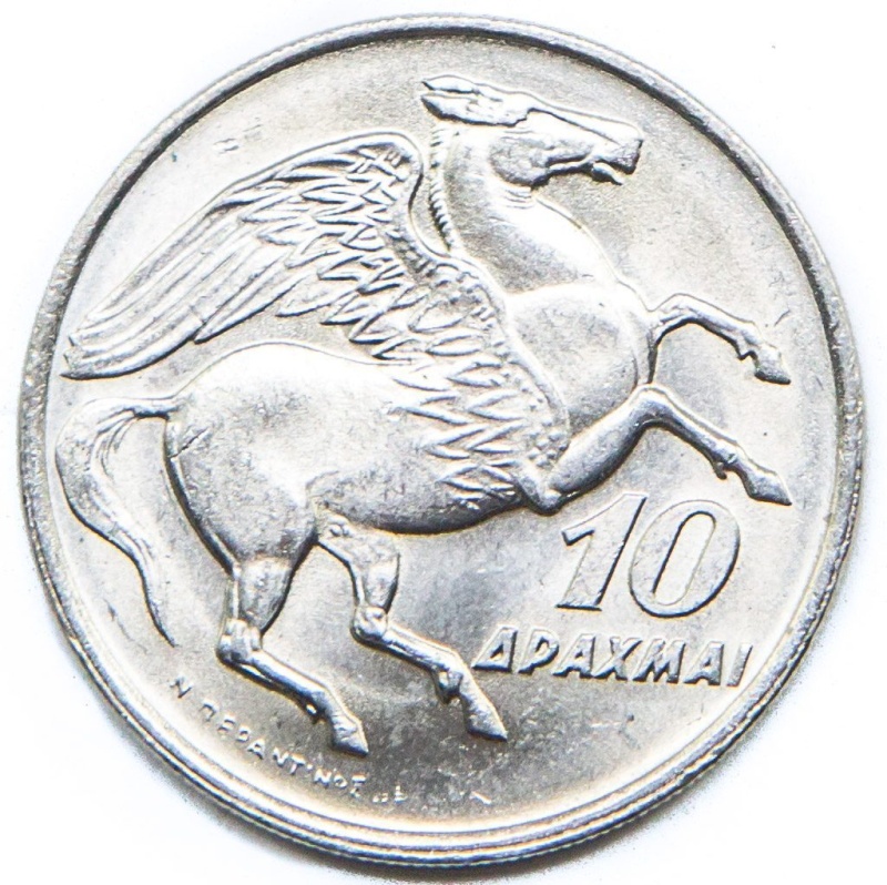Pegasus 10 Drachmai Greek Coin (Mini Album)