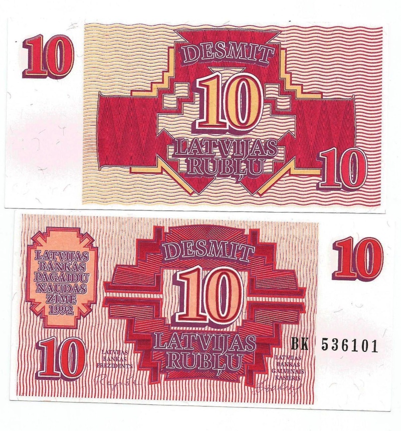 Latvia P38(U) 10 Rubli