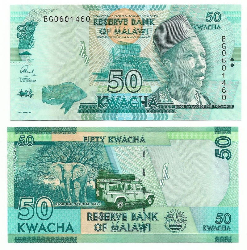 Malawi P64(U) 50 Kwacha