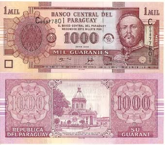 Paraguay P222(U) 1,000 Guaranies (2004)