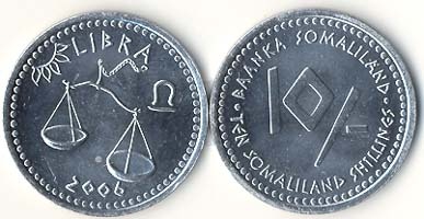 Somalilandkm15(U) 10 Shillings Libra