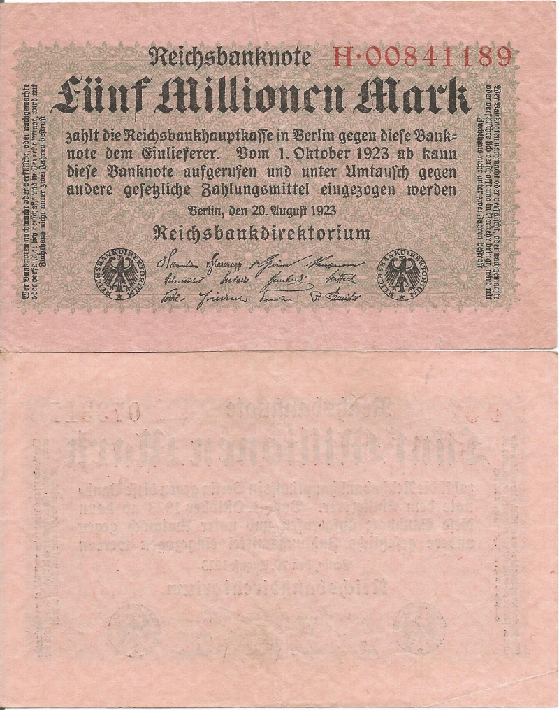 Germany P105(Xf) 5,000,000 Mark
