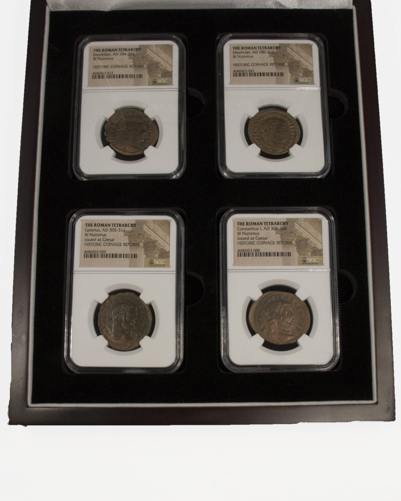 The Roman Tetrarchy: A Collection Of Four Ngc-Slabbed Coins (Four-Coin Box)