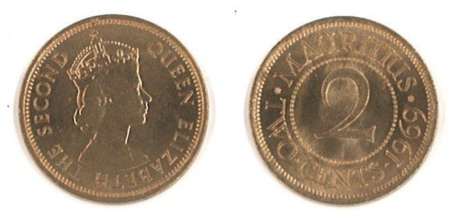 Mauritius Km32(U) 2 Cents