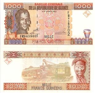Guinea P37(U) 1,000 Francs