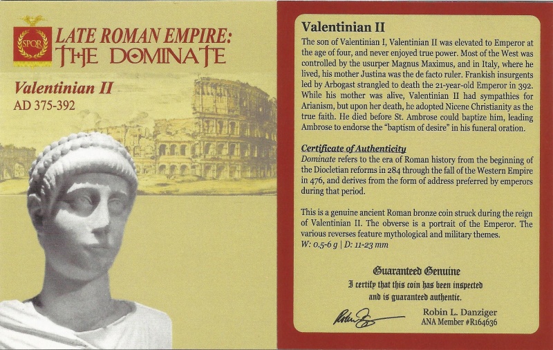 Roman Ae3 Of Valentinian Ii (Ad375-392)Ngc(Au)