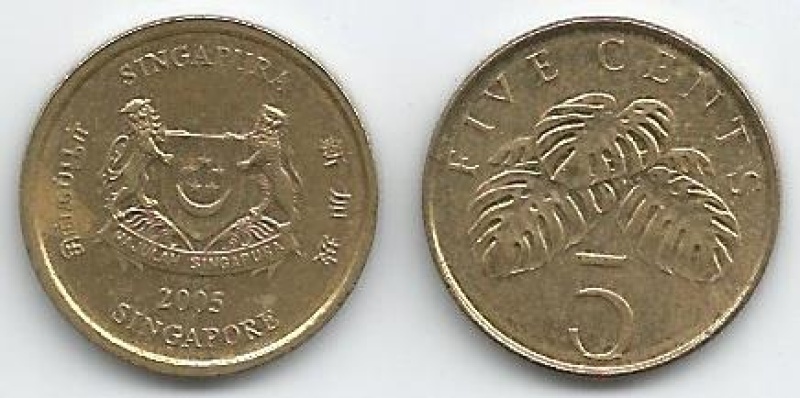 Singapore Km99(C) 5 Cents