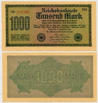 Germany P76b(Au-U) 1,000 Mark