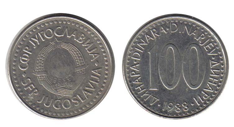 Yugoslavia Km114(Vf-Xf) 100 Dinara