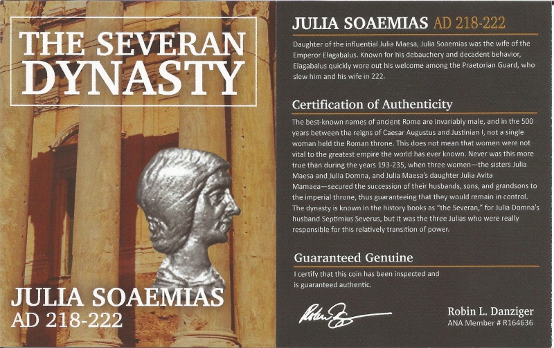 Julia Soaemias Antoninianus Ngc Certified Slab(Vf)