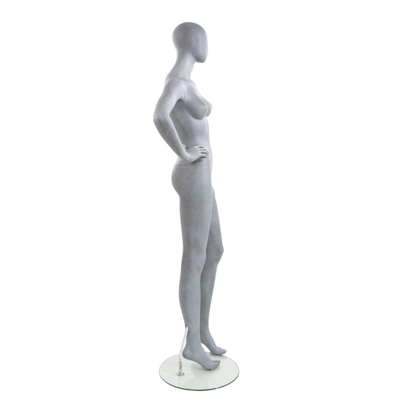 Female Mannequin - Oval Head, Right Hand on Hip, Legs Slightly Bent January  2024 - Econoco