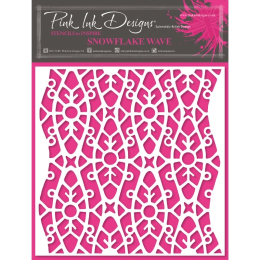 Pink Ink Designs Snowflake Wave 7in x 7in Stencil