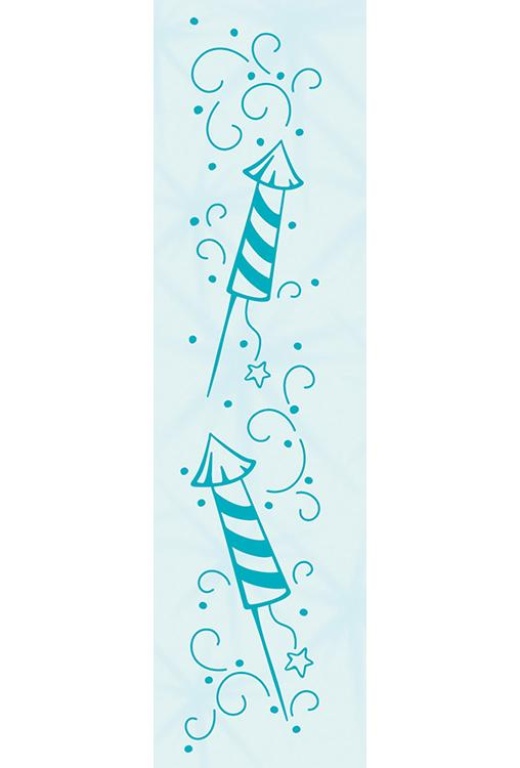 Border Embossing Folder Firework 23X123mm - Leane Creatief