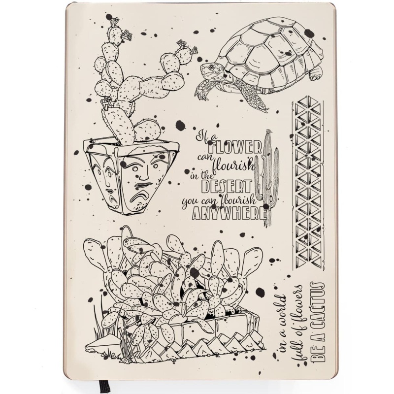 Ciao Bella Clear Stamp Set 6"X8" Garden In The Desert