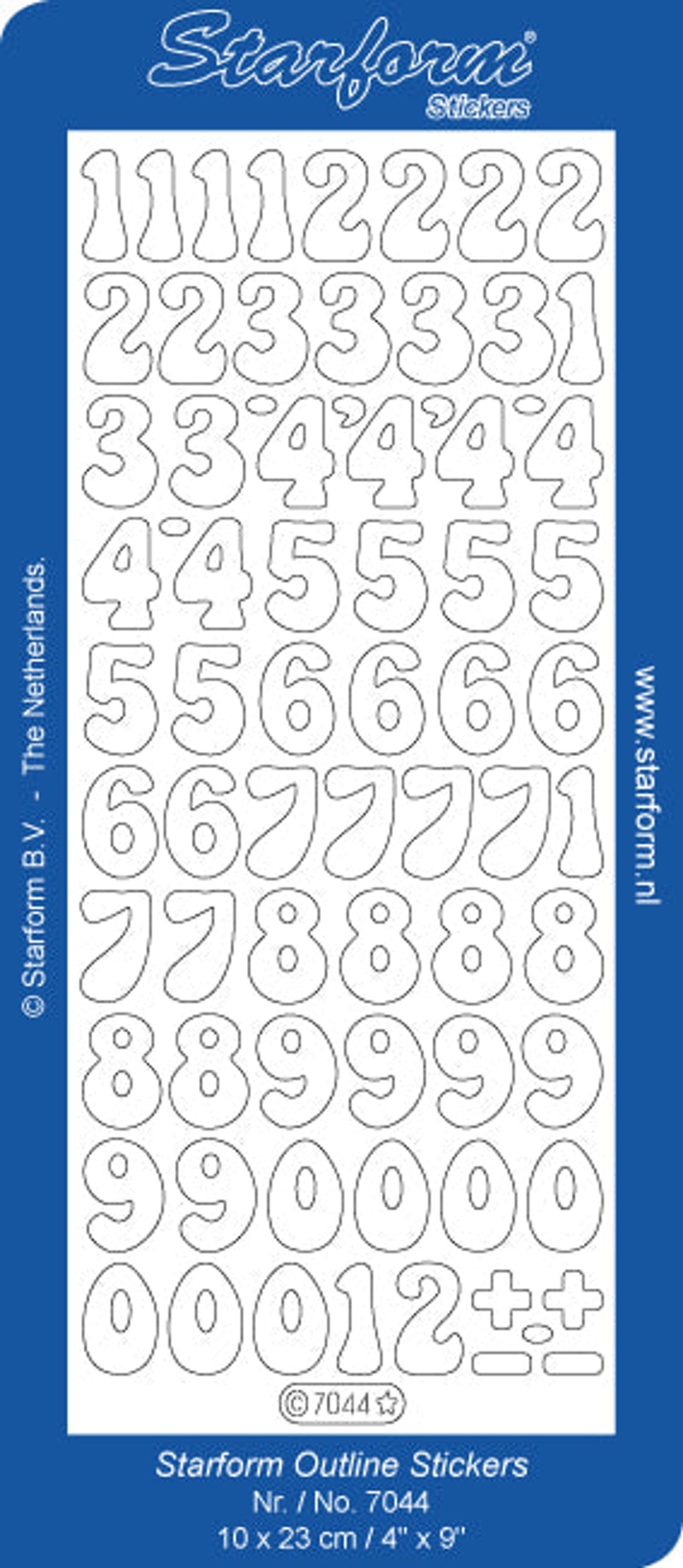 Deco Stickers - Numbers Glitter Blue
