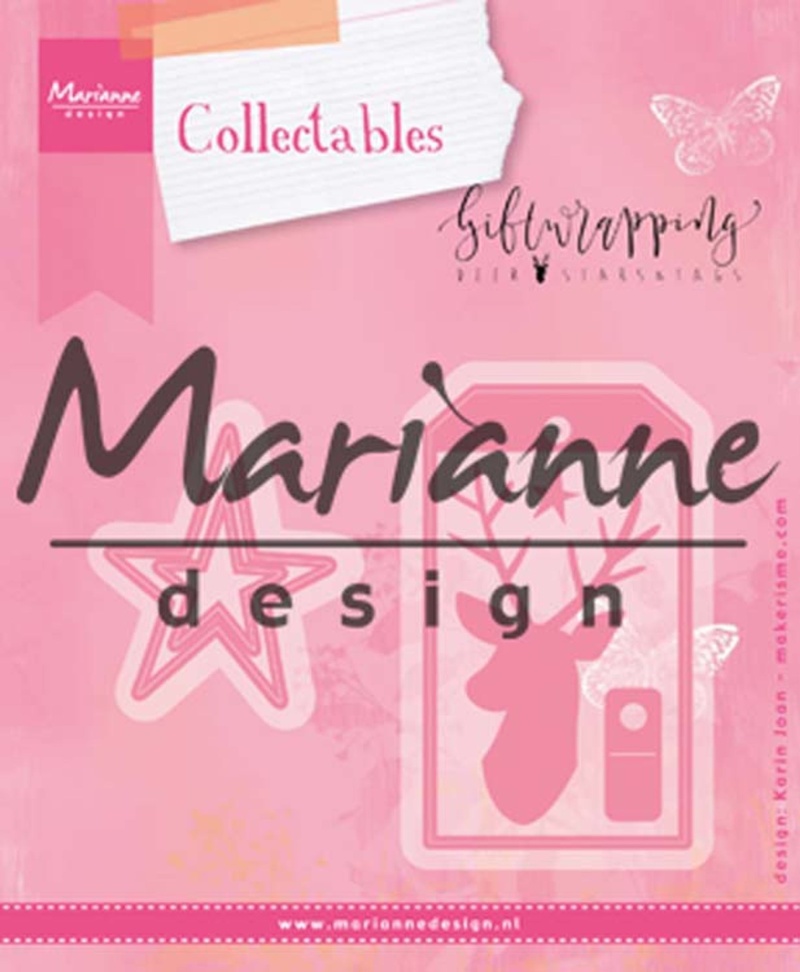 Marianne Design Collectables Giftwrapping - Karin's Deer, Stars & Tag