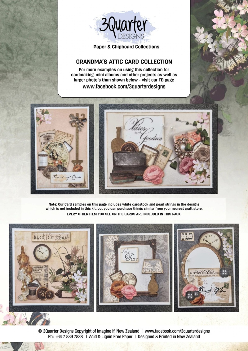 3Quarter Designs Grandma's Attic Card Collection