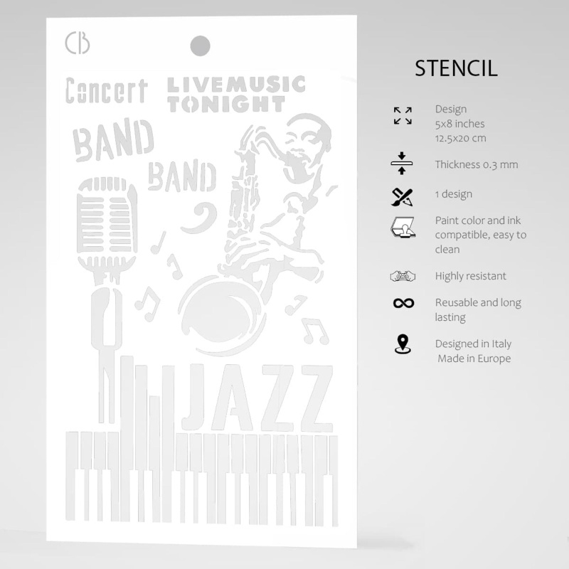 Texture Stencil 5"X8" Jazz